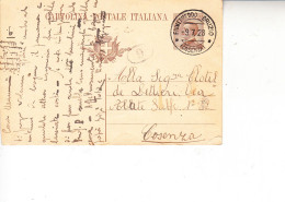 ITALIA 1928 - Intero Postale  Da  Fiumefreeddo Bruzio A Cosenza - Stamped Stationery