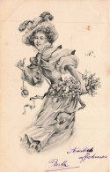ILLUSTRATEURS _S29174_ Type Vienne - Femme Portant Un Panier De Fleurs - Série 106 - 1900-1949