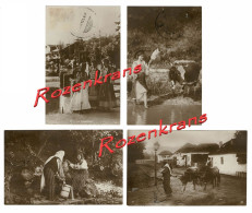 Lot 4 X CPA Romania Roumanie Carte Romaneasca Folklore Traditionele Klederdracht Traditional Dress Costume Roemenie - Romania