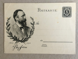 Deutschland Germany - Heinrich Von Stephan 8 Pfenning 1931 Jubilee Centenary General Postmaster Ganzsachen Stationery - Briefkaarten