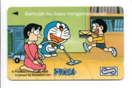 Chat Doraemon Cat Katze Comics BD Film Movie FUJIKO Télécarte Malaisie  Malaysia  (W,706) - Malasia