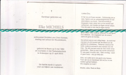 Elke Michiels, Boom 1995, Antwerpen 2003. Lid Chiro Kontakt; Foto - Décès