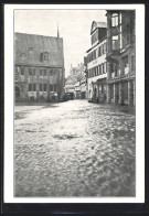 AK Quedlinburg, Hochwasser 1925 Am Marktplatz Mit Dem Rathaus  - Floods