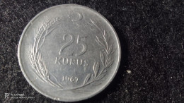 TÜRKİYE-1967-              ACMONİTAL        25     KURUŞ          XF - Turquie