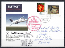 2010 Berlin - Helsinki  Lufthansa First Flight, Erstflug, Premier Vol ( 1 Card ) - Otros (Aire)