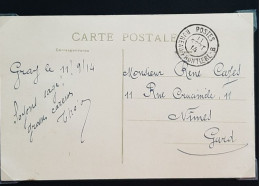 Carte Postale   POSTES BUREAU FROTIERE  B        11 Septembre 1914 - Guerre De 1914-18