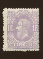 36 **  1F Mauve    Très Frais - Sans Charnière  Postfris  Cote: 1600,-Euro - 1869-1883 Léopold II