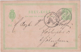 * DENMARK > 1893 POSTAL HISTORY > 5o Stationary Card To Slagelse - Cartas & Documentos