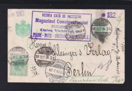 Rumänien Romania PK 1904 Nach Berlin - Cartas & Documentos