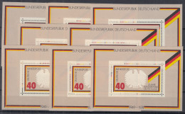 ⁕ Germany 1974 BRD ⁕ 25 Jahre Bundesrepublik Mi.807, Block 10 X8 ⁕ 8v MNH - Nuevos