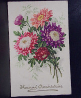 1443 THEME . LOT DE TROIS CARTES . FLEURS  . A VOIR - Andere & Zonder Classificatie