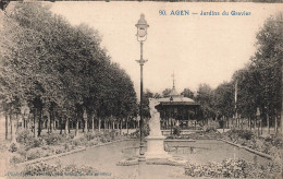 FRANCE - Agen - Jardins Du Gravier - Statue - Vue Générale - Carte Postale Ancienne - Agen
