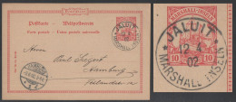 MARSHALL INSELN - JALUIT / 1906 P12  GANZSACHE ==> HAMBURG (ref 7911) - Marshall Islands