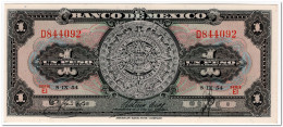 MEXICO,1 PESO,1954,P.56b,UNC - México