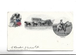 CPA  AN OVERLAND STAGE, MONTANA En 1902!  (voir Timbre) - Andere & Zonder Classificatie