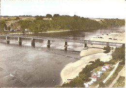 MAUVES-SUR-LOIRE (44) Vue Aérienne - Le Pont , La Plage Et Les Coteaux En 1974   CPSM GF - Mauves-sur-Loire