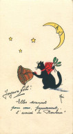 CARTE MIGNONETTE Joyeux Noel   CHAT   Illustrateur René - Gatos