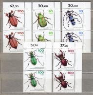 GERMANY 1993 Fauna Insects Pair Corner Mi 1666-1670 MNH(**) CV 24.0 EUR #Fauna863 - Sonstige & Ohne Zuordnung