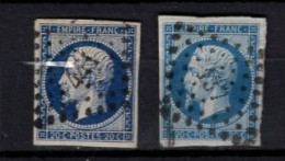 France: Y&T N° 14A I Et 14A Ia Oblitérés. TTB !!! - 1853-1860 Napoleon III