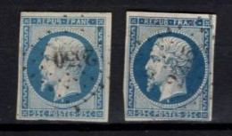 France: Y&T N° 10 & 10a Oblitérés. TTB !!! - 1852 Louis-Napoleon