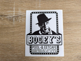 AUTOCOLLANT - BOGEY'S - POOL EETCAFÉ - TILBURG - PAYS-BAS NEDERLAND HOLLAND - CAFÉ - HUMPHREY BOGART CINÉMA - Autocollants