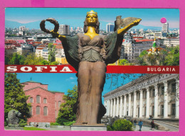 311399 / Bulgaria - Sofia - Cyril And Methodius National Library, Saint Sophia Statue, General View Of The City PC Art T - Bibliotheken