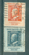 ITALIE - N°778 Et 779 Obliéré - Centenaire Du Timbre De Sicile. Sujets Divers Dans Un Même Cadre. - 1946-60: Used