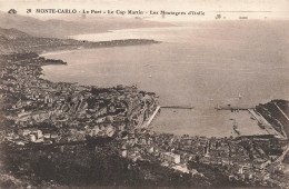 MONACO - Monaco - Le Port - Le Cap Martin - Les Montagnes D'Italie - Carte Postale Ancienne - Monte-Carlo