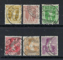 ● SVIZZERA 1907 ֍ Walter Tell E Helvetia ● N. 113 / 18 Usati  ● Serie Completa ● Cat. 42 € ● Lotto N. 375 ● - Used Stamps