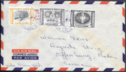 Costa Rica Cover To Germany 1950s. 45c Rate Industrias Nacionales - Costa Rica