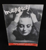 ( Théatre Cinéma Danse Musique ) Revue MASQUES 1946 Michèle MORGAN Charles SPAAK Marcel L'HERBIER - 1900 - 1949