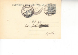 ITALIA 1920 - Intero Postale  Da  Ancona Ad Aquila - Ganzsachen