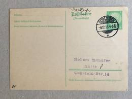 Deutschland Germany - 1938 Schlieben Halle Robert Schuler Canstein Strasse - Briefkaarten