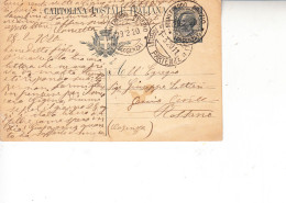 ITALIA 1920 - Intero Postale  Da  Fiumefreddo Bruzio A Rossano - Stamped Stationery