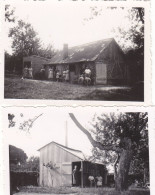 ST.OUEN DE THOUBERVILLE (27) 2 Photos (8.5/6 Cms) ORIGINALES DE FAMILLE.LA FERMETTE.1959.ANIMEE PERS.T.B.ETAT PETIT PRIX - Orte