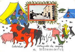 03-SAINT-ETIENNE-DE-VICQ- SALUTATION DISTINGUEES DU CAMPING DE ST-ETIENNE-DE-VICQ - Altri & Non Classificati