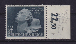 Dt. Reich 1942 Heldengedenktag Mi.-Nr. 812 Mit PLF II (Feld 45) Postfrisch ** - Ungebraucht