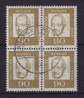 Bundesrepublik 1964 Prof. Oppenheimer Mi.-Nr. 360 Viererblock O Gummi Postfrisch - Usati