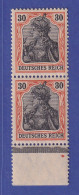 Dt. Reich 1905 Germania Friedensdruck 30 Pf Mi-Nr. 89 Ix Senkr. Paar Mit UR **  - Unused Stamps