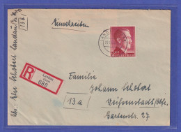 Dt. Reich 1944 Adolf Hitler Mi.-Nr. 801A Auf überfrankiertem R-Brief O LANDAU - Covers & Documents