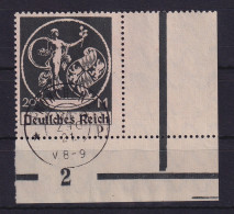 Dt. Reich 1920 Abschiedsserie 20 Mark Mi-Nr. 138 I Eckrandstück UR O Gpr. INFLA - Usados