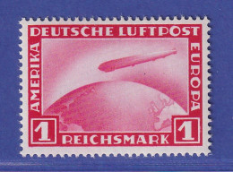 Dt. Reich 1931 Flugpostmarke Luftschiff 1 Reichsmark Mi.-Nr. 455 Postfrisch ** - Nuovi