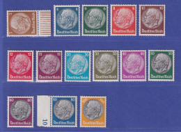 Dt. Reich 1933 Hindenburg Mi.-Nr. 482-495 überwiegend Postfrisch ** - Unused Stamps