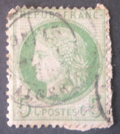 STAMPS FRANCE FRANCIA 1871 CERES 5 CENT VERDE YVERT N.53 PARTIAL FRAGMANT - 1871-1875 Cérès
