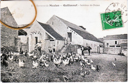 95 Val D Oise SERAINCOURT  GAILLONNET  Près De MEULAN Nombreuses Poules à L'intérieur De Ferme - Seraincourt