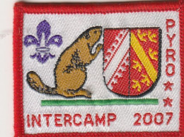 INTERCAMP PYRO  --  2007  --    SCOUTISME, JAMBOREE  --  OLD PATCH - Scoutisme