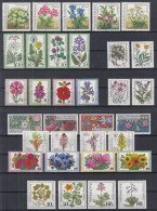 ⁕ Germany 1974 - 1991 BRD ⁕ FLORA - Flowers - Plants / Blumen. Pflanzen ⁕ 8 Sets / 33 MNH Stamps - See Scan - Neufs