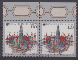 Allemagne Fédérale 1998 N°1797 1100 Anniversaire De La Ville De Nordlingen Paire Bord De Feuille - Usados