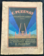Catalogue Puzenat à Bourbon Lancy Seine Et Loire Et Sept Fons Allier Machines Agricoles Semoir Herse Faneuse Houe ... - Publicidad