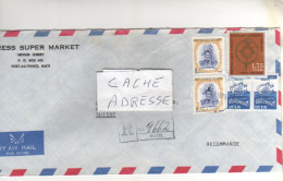 5 Timbres " JJ Dessalines ; Copernic ; Alphabétisation " Sur Lettre Recommandée , Registered  Cover, Mail Du 10/4/75 - Haïti